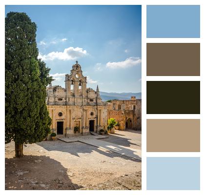 Baroque Architecture Greece Arkadi Monastery Image